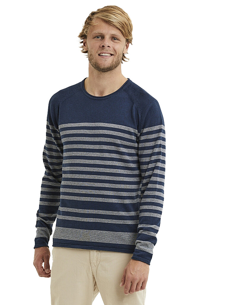 KNOWLEDGE COTTON APPAREL Pullover Forest blau | L